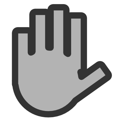 Icône gris main à télécharger gratuitement